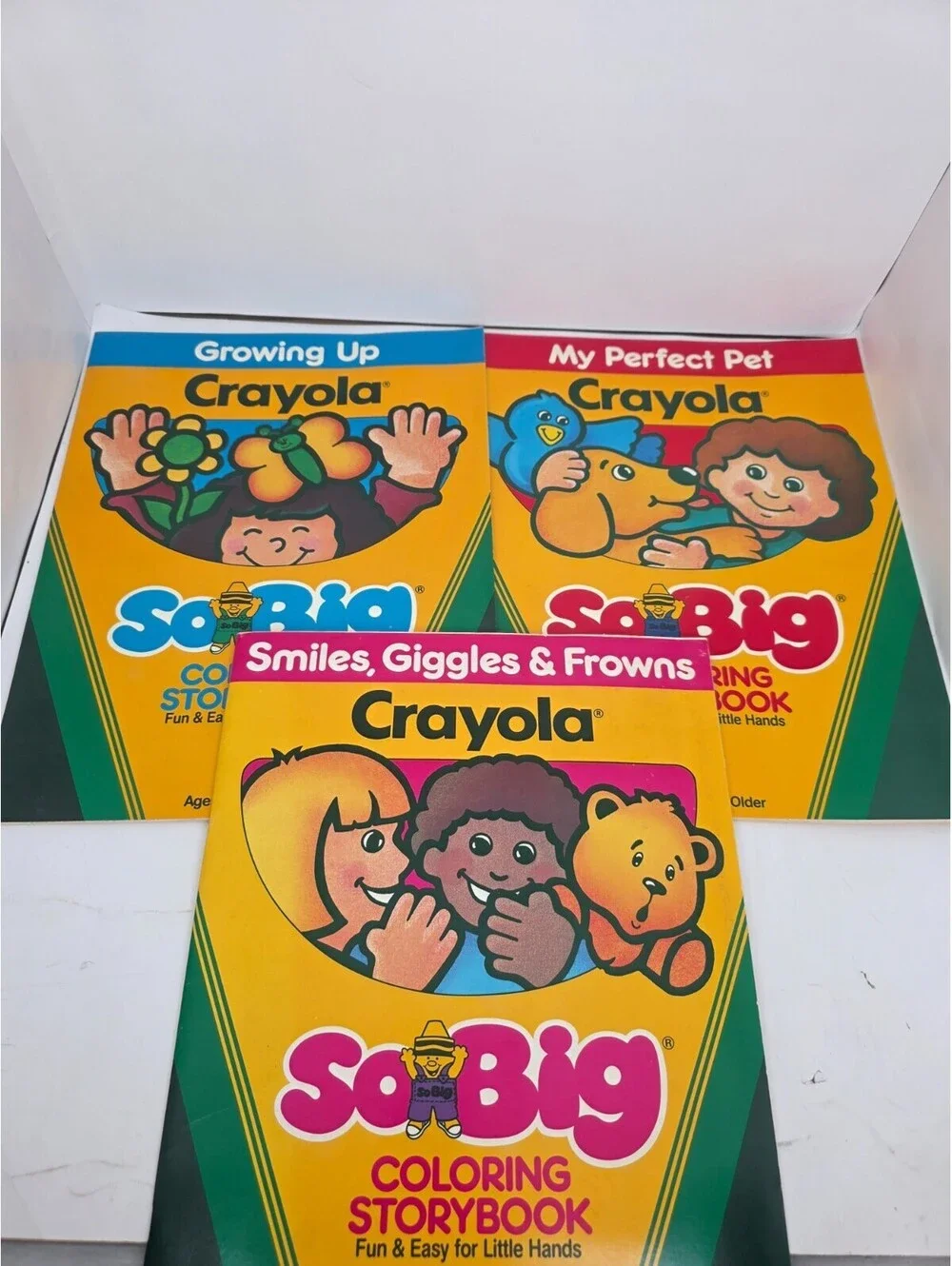 Vintage 1980s New Assorted 6pc. Crayola SO BIG Coloring Storybooks